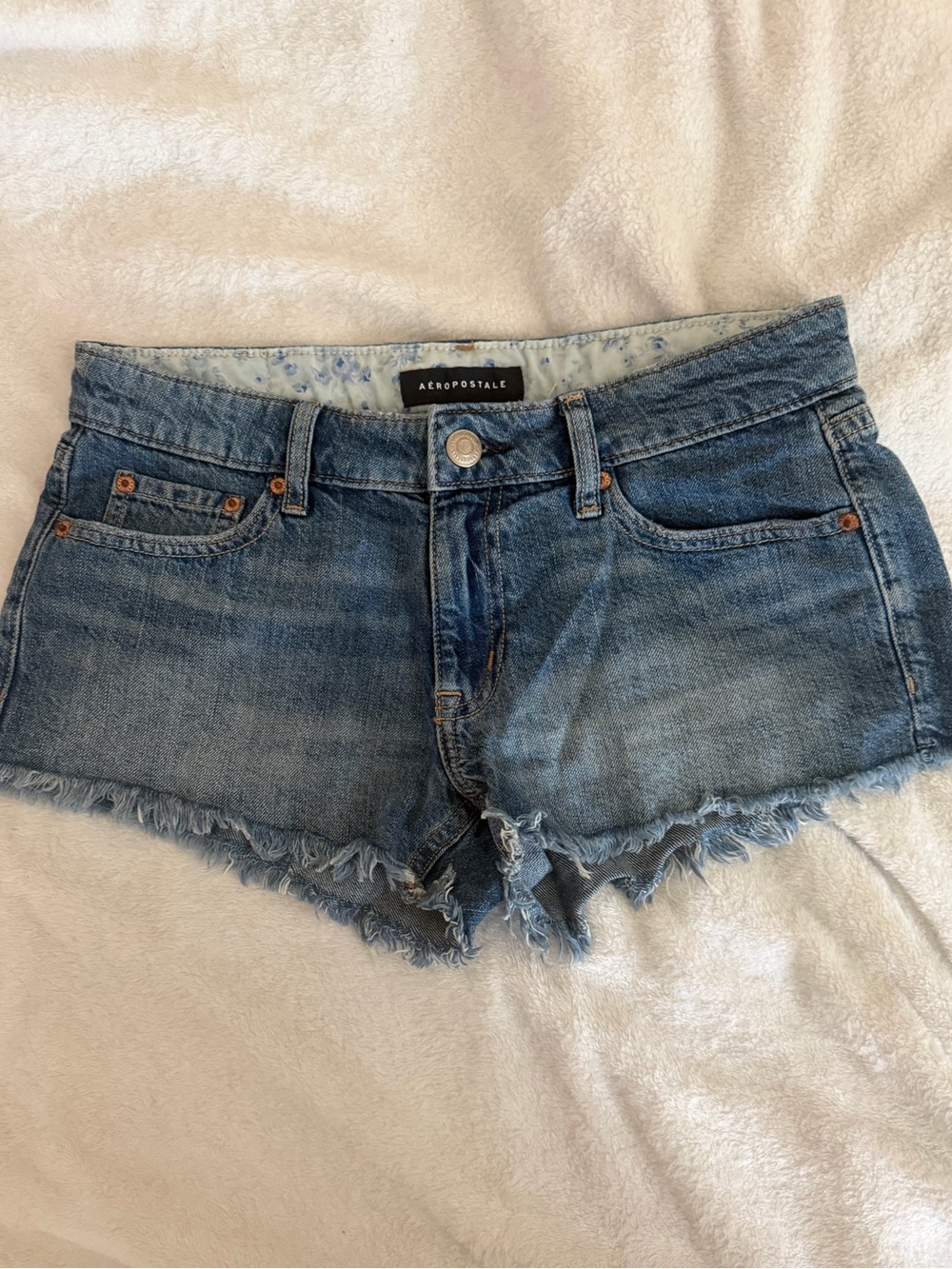 Aeropostale Distressed Blue Denim Cutoff Shorts